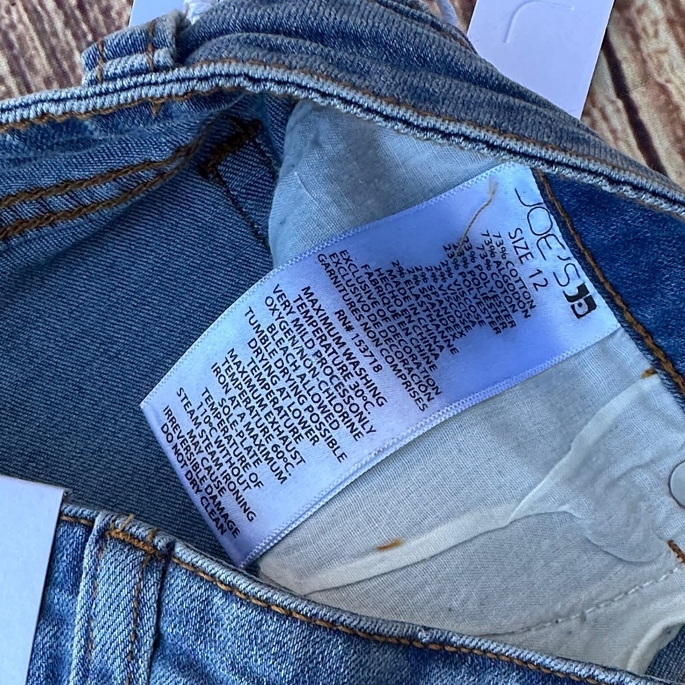 Joe's Jeans Distressed Blue Denim Shorts - Picture 3 of 7